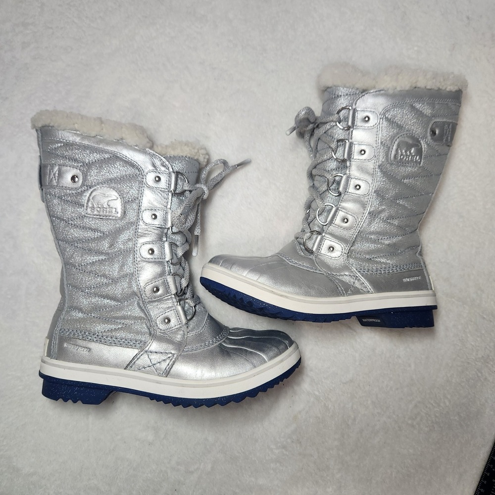 Sorel Disney Frozen Elsa Tofino 2 Silver Winter Waterproof Snow Boots Women 7